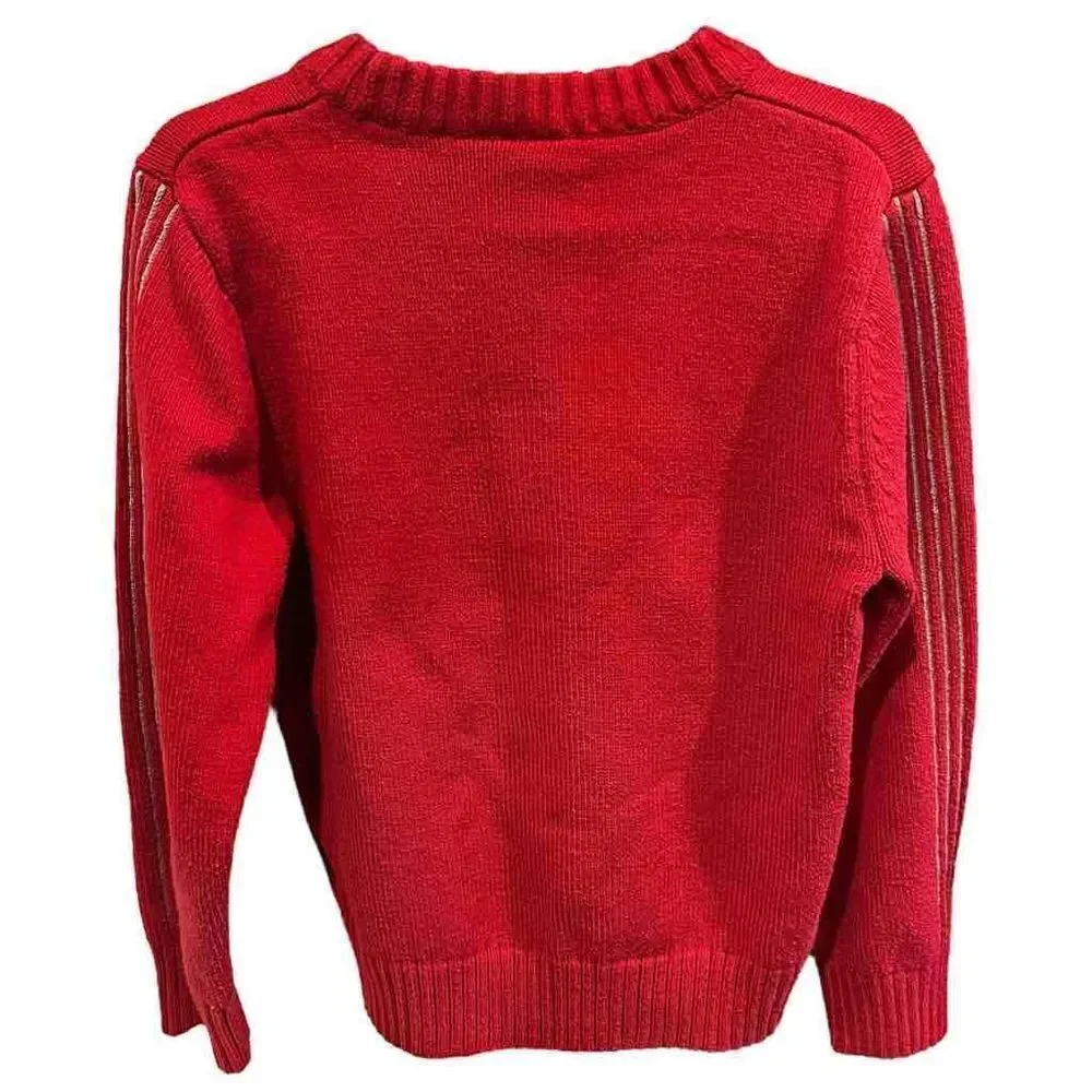 Sonoma Life + Style Red Wilderness Trail Moose Christmas Sweater Kid’s Medium